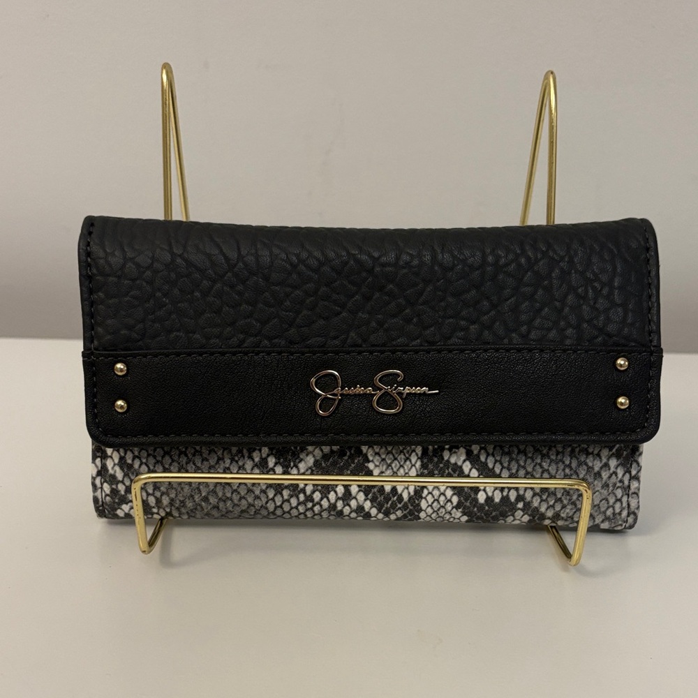 Jessica Simpson Black Python Wallet - image 1
